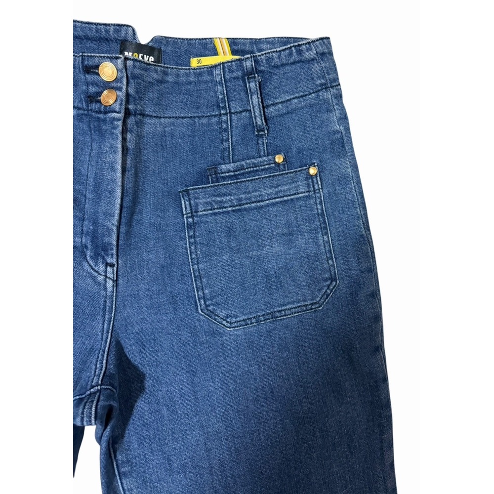 Maeve Anthropologie Junie Wide Leg High Rise Sailor Utility Trouser Jean Size 30 - Picture 11 of 15